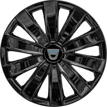 Rand Auto Dacia Sandero Stapway 16 Inç Uyumlu Jant Kapağı Amblemli Piano Black 4'lü Takım 213