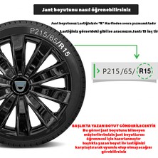 Rand Auto Dacia Sandero Stapway 16 Inç Uyumlu Jant Kapağı Amblemli Piano Black 4'lü Takım 213