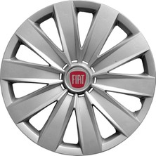 Rand Auto Fiat Doblo 16 Inç Uyumlu Jant Kapağı Amblemli Gri 4'lü Takım 132