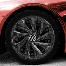 Volkswagen Fox 15 Inç Uyumlu Jant Kapağı Amblemli Piano Black 4'lü Takım 217
