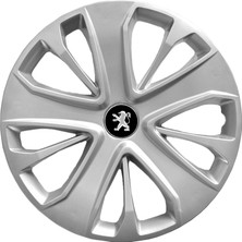 Peugeot Bipper 15 Inç Jant Kapağı Amblemli Gri 4 Adet 1 Takım 138