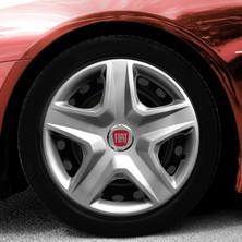 Fiat Linea 15 Inç Jant Kapağı Amblemli Gri 4'lü Takım 119