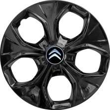 Rand Auto Citroen C3 15 Inç Uyumlu Jant Kapağı Amblemli Piano Black 4'lü Takım 212