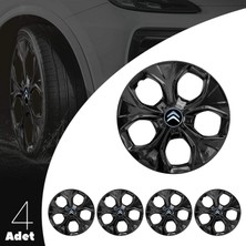 Rand Auto Citroen C3 15 Inç Uyumlu Jant Kapağı Amblemli Piano Black 4'lü Takım 212