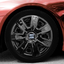 Seat Ibiza 14 Inç Jant Kapağı Amblemli Piano Black 4 Adet 1 Takım 205