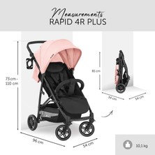 Hauck Rapid 4r Plus Bebek Arabası / 50 + Upf Korumalı Xl Gölgelik/ 25 Kg’a Kadar / Çabucak Katlanabilir / Kompakt / Yükseklik Ayarlanabilir / Bardaklık / Yatma Konumu / Büyük Alışveriş Sepeti / Pembe