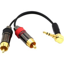 Fugar 3.5mm Erkek - 2 Rca Erkek Stereo Ses Adaptörü Uzatma Kablosu 12 (Yurt Dışından)