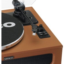 Lenco LS-430BN 4 Dahili Hoparlörlü Bluetoothlu Pikap Plak Çalar Kahverengi