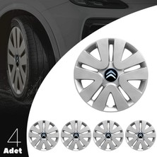 Citroen C3 14 Inç Jant Kapağı Amblemli Gri 4'lü Set 105