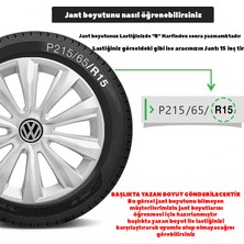 RandAuto Volkswagen Polo 16 Inç Jant Kapağı Amblemli Gri 4'lü Set 143