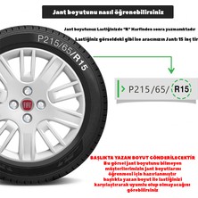 Fiat Punto 15 Inç Uyumlu Jant Kapağı Amblemli Gri 4 Adet 1 Takım 146