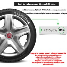 Fiat Bravo 16 Inç Jant Kapağı Amblemli Gri 4'lü Set 120
