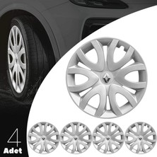 Rand Auto RandAuto Renault Clio 3 15 Inç Jant Kapağı Amblemli Gri 4'lü Set 139