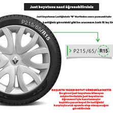 Rand Auto RandAuto Renault Clio 3 15 Inç Jant Kapağı Amblemli Gri 4'lü Set 139