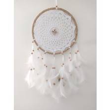 HD Marketim LED Işıklı Düş Kapanı Dreamcatcher Renkli Kuş Tüyü Rüya Kapanı Duvar Süsü Elişi