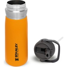 Stanley Go Iceflow Pipetli Paslanmaz Çelik Soğuk Su Termosu 0.65 Lt - Sarı