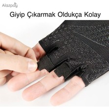 Alazpay Terletmeyen Yarım Parmak Yoga Fitness Bisiklet Outdoor Spor Eldiven