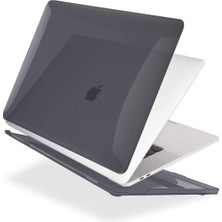 Codegen Apple 13" Macbook Air M2 A2681 Kristal Siyah Kılıf Koruyucu Kapak CMMA-136B