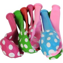 Balonevi Çepeçevre Puantiye Baskılı 12&quot; Balonlar 8&apos;li