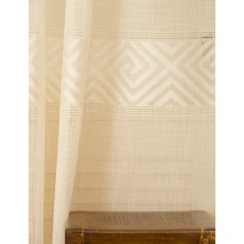 Massarelli Vrc Desen Keten Tül Krem  1-3 Sık Pile 100X260