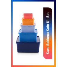 Tupperware Kare Saklama Kabı 5'li Set
