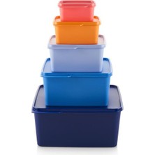 Tupperware Kare Saklama Kabı 5'li Set