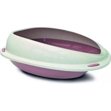 Aquael Comfy Cleo Açık Kedi Tuvaleti Medium Pembe 45x36x15.5H cm