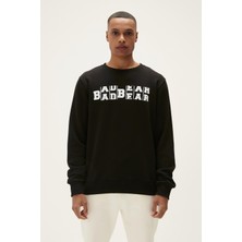 Bad Bear Counter Erkek Siyah Baskılı Sweatshirt