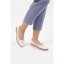 DGN P24 Kadın Lazerli Soft Anatomıc Footwear Deri Babet