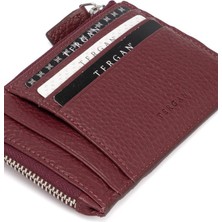 Tergan Bordo Deri Unisex Kredi Kartlık 00265M71
