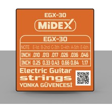 Midex Egx-30 elektro Gitar Teli Takımı ve Pena seti