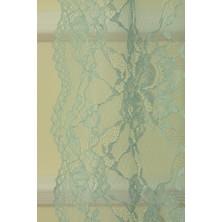Massarelli Fransız Danteli Fon Tül Turkuaz 1-2 Seyrek Pile 130X260