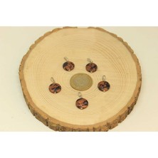 Yaşam Tohumu Kahverengi Yıldız Taşı Kolye Ucu (14774)