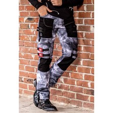 Cipo & Baxx CD805 Parçalı Kargo Cep Batik Renk Jeans