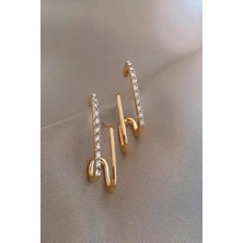 Kadın Küpe Zirkon Taş Vip Kararmaz Küpe