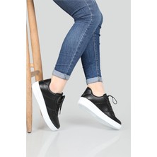 Beyaz Günlük Rahat Yürüyüş Unisex Spor Ayakkabı V2 Siyah Beyaz