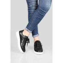 Beyaz Günlük Rahat Yürüyüş Unisex Spor Ayakkabı V2 Siyah Beyaz