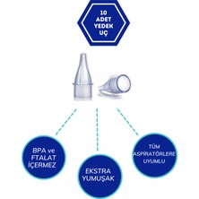 Wohler Nazal Burun Aspiratörü Yedek Uç 10 'lu x 4 = 40 Ad. (Otri Bebe Uyumlu)