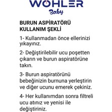 Wohler Nazal Burun Aspiratörü Yedek Uç 10 'lu x 4 = 40 Ad. (Otri Bebe Uyumlu)