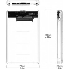 Codegen Codmax CDG-HDC-30T 2,5" USB 3.0 Şeffaf Disk Kutusu