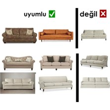 Heytgah Bürümcük Lastikli Kanepe Örtüsü Likralı Koltuk Örtüsü Iki 3'lü Iki Tekli Çekyat Örtüsü