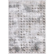 Ipek Mekik Halı ROXANNE17193 Gri Yumuşak Dokulu Kolay Kullanımlı Modern Halı