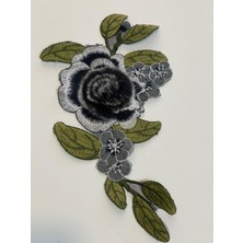 Gönülden Tasarım 29X16 cm Ponponlu Nakış Çiçek Aplike Arma Yama Aksesuar