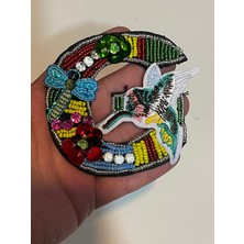 Gönülden Tasarım 9x9 cm Pul Payetli Nakış Işlemeli G Harfi Aplik Yama Arma Aksesuar