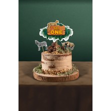 Hey Parti Safari Temalı Wild One 3’lü 1 Yaş Pasta Süsü