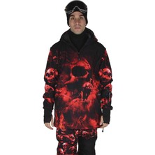 Snowsea Skull Snowboard ve Kayak Montu SS7942 Kırmızı Renkli Su Geçirmez Özellikli XXXL Beden