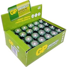 Gp Batteries GP14G Greencell R14P/1235/C Boy Orta Pil, 1.5 Volt, 24'lü Kutu