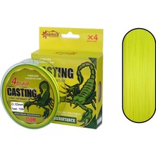 Captain Casting Pe 4 Kat Spin Ip Misina 150MT Sarı