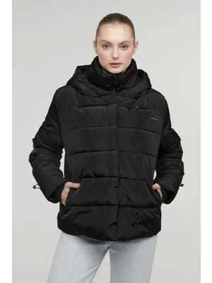 Lumberjack SN71 Short Karina Coat Bayan Mont - Siyah