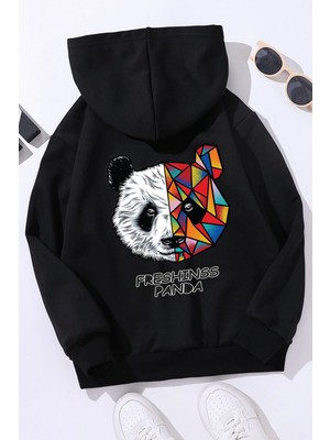 Trendypassion Çocuk  Panda Sırt Baskılı Sweatshirt